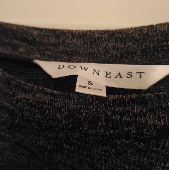 Downeast Layered Sweatshirt Top w/ Zippered Back - S - Picture 3 of 6